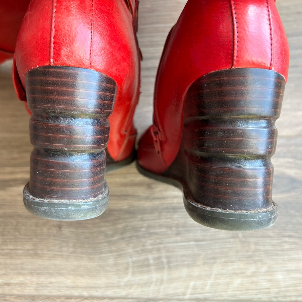 Miz Mooz Red Heeled Boots - Picture 8 of 12